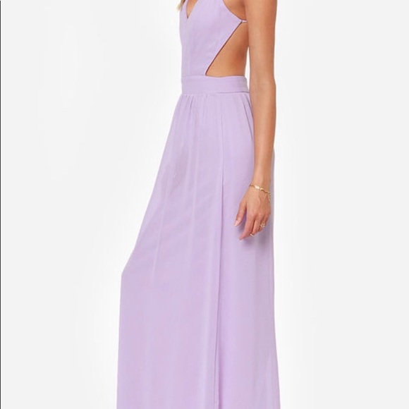 Lulu’s Rooftop Garden Maxi Dress in Lavender - Picture 2 of 5
